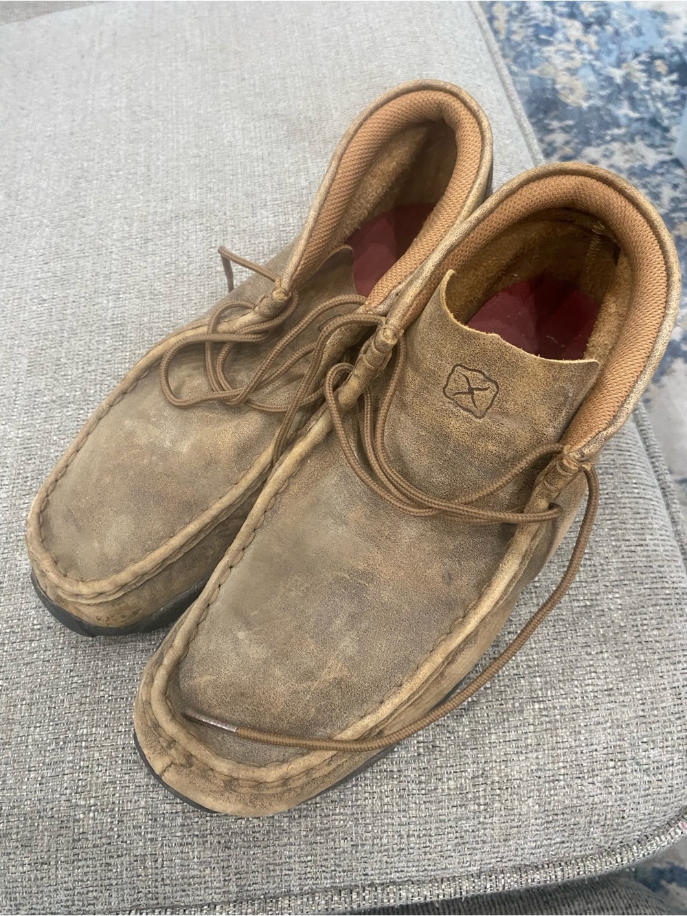 Kids Brown Twisted X  Moc Toe Shoes